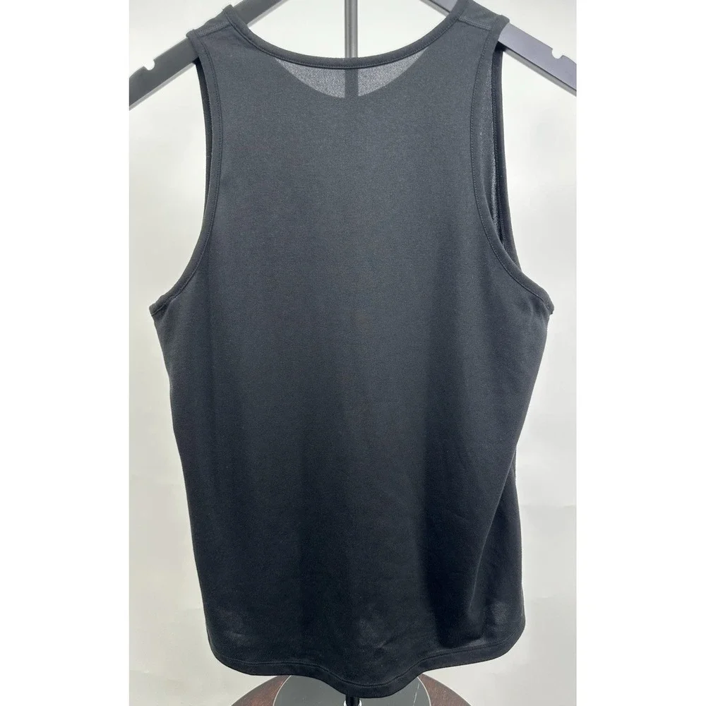 Nike Dri-Fit Women's Logo Graphic Sheer Polyester Sleeveless Tank Top Black M